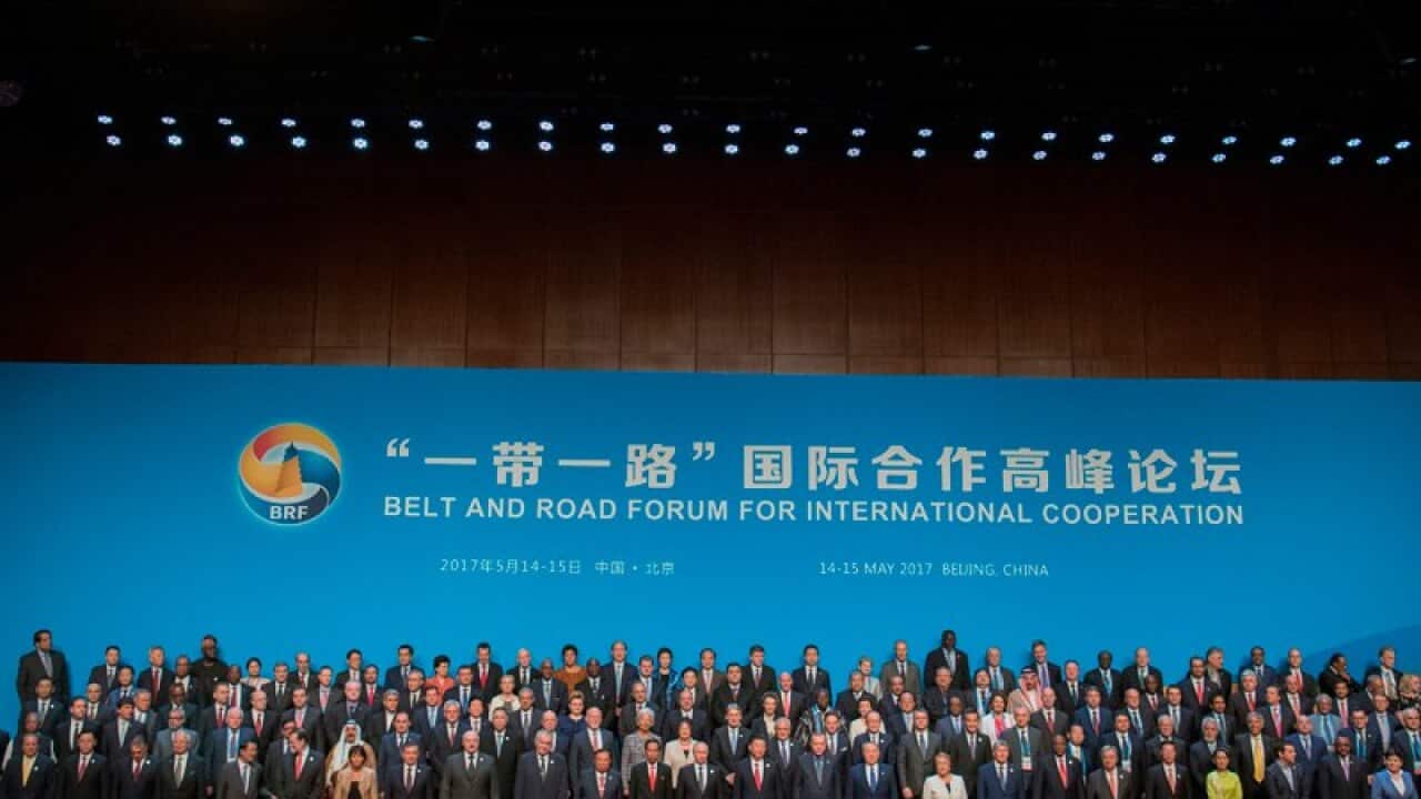 World leaders and representatives at the China Belt and Road Forum