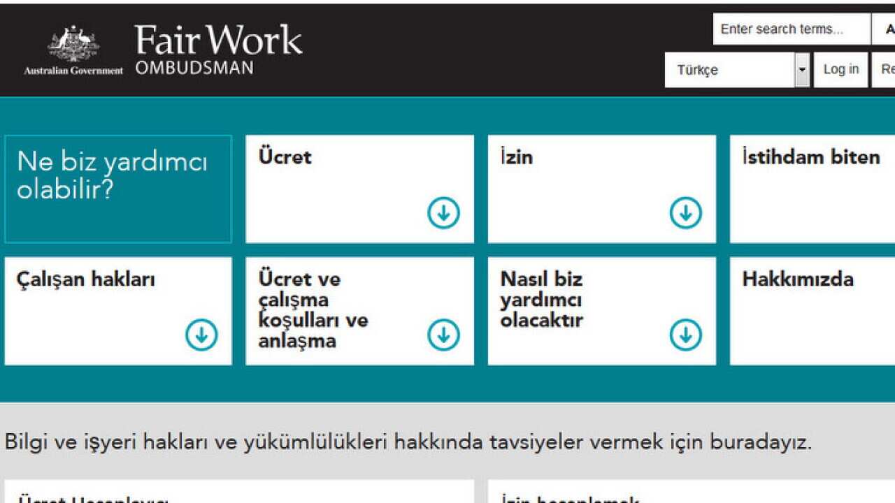 A translated form on workplace laws