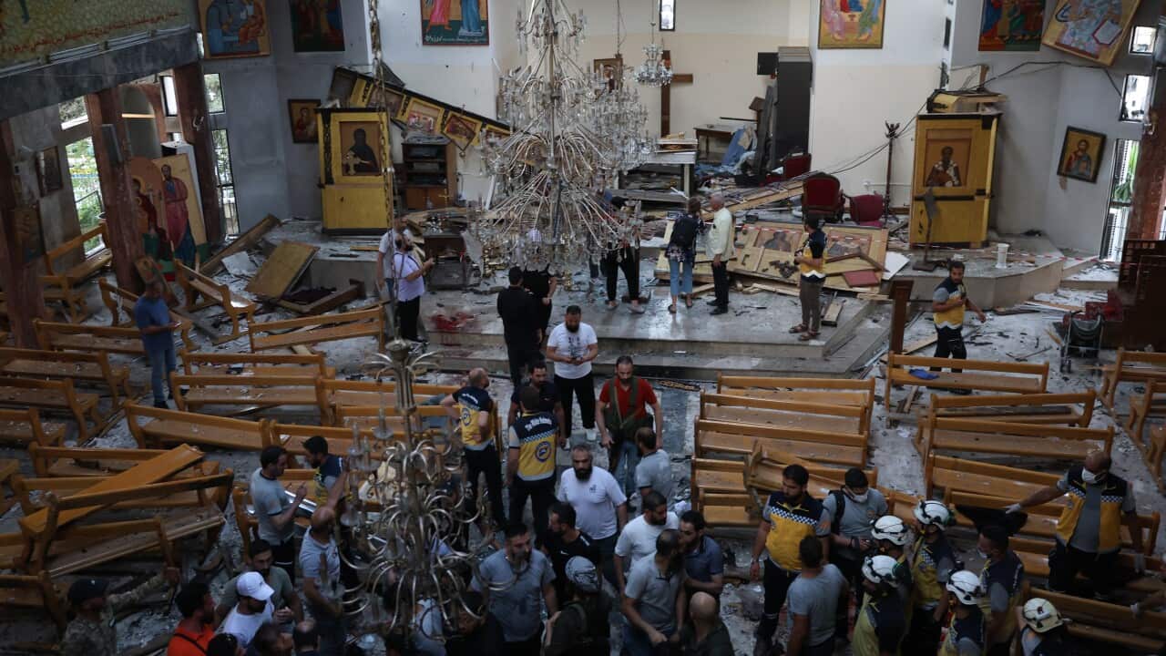Several killed in suicide bombing at Damascus church