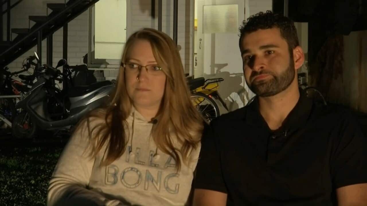 Sabrina Azambuja Kochhan, left, and James da Silva Quionha