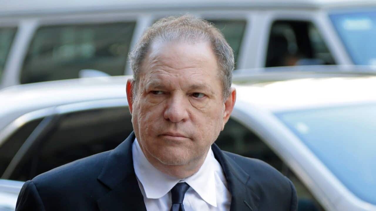 In this July 9, 2018 file photo, Harvey Weinstein arrives to court in New York.