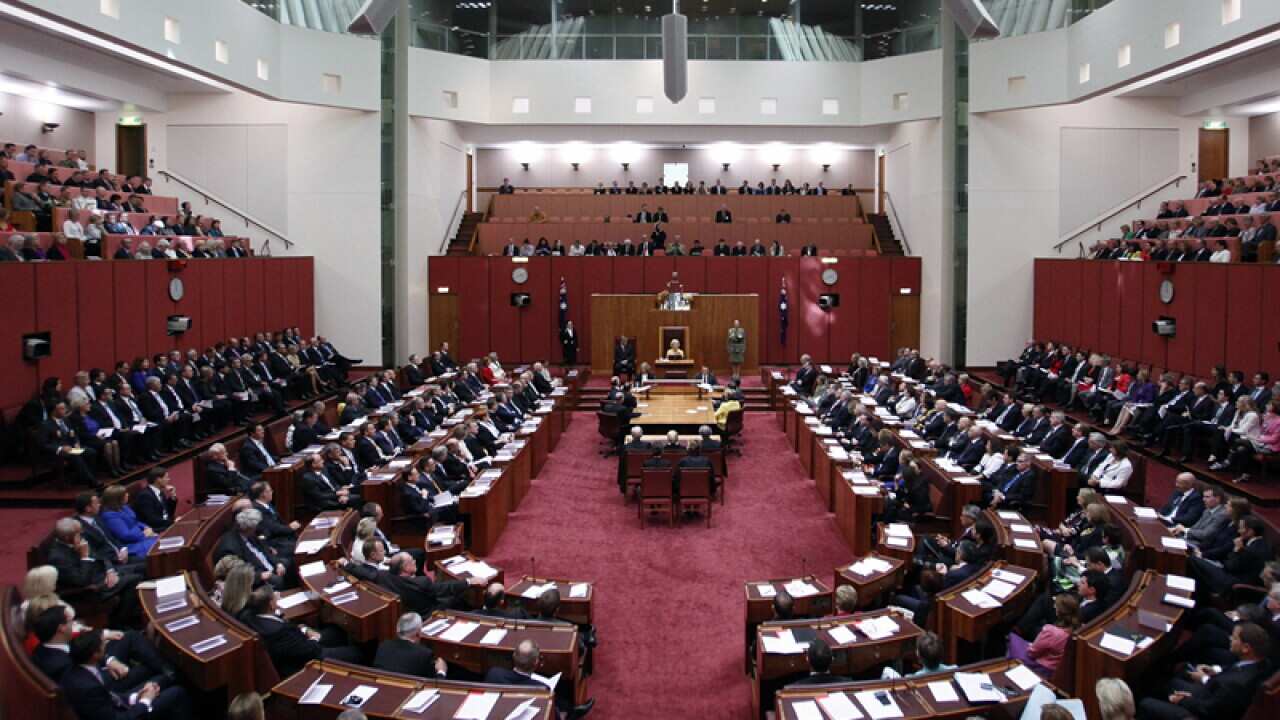 The Senate at Parliament House in Canberra