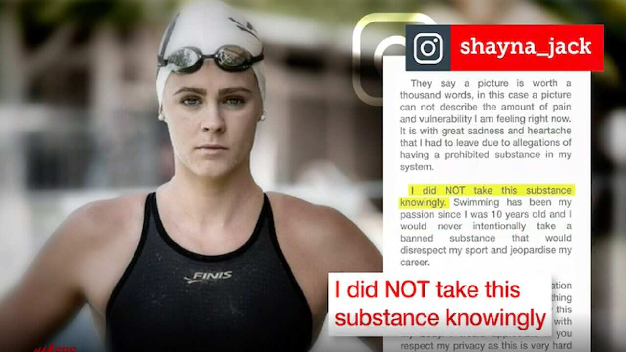 Australian swimmer Shayna Jack tested positive for a banned substance.