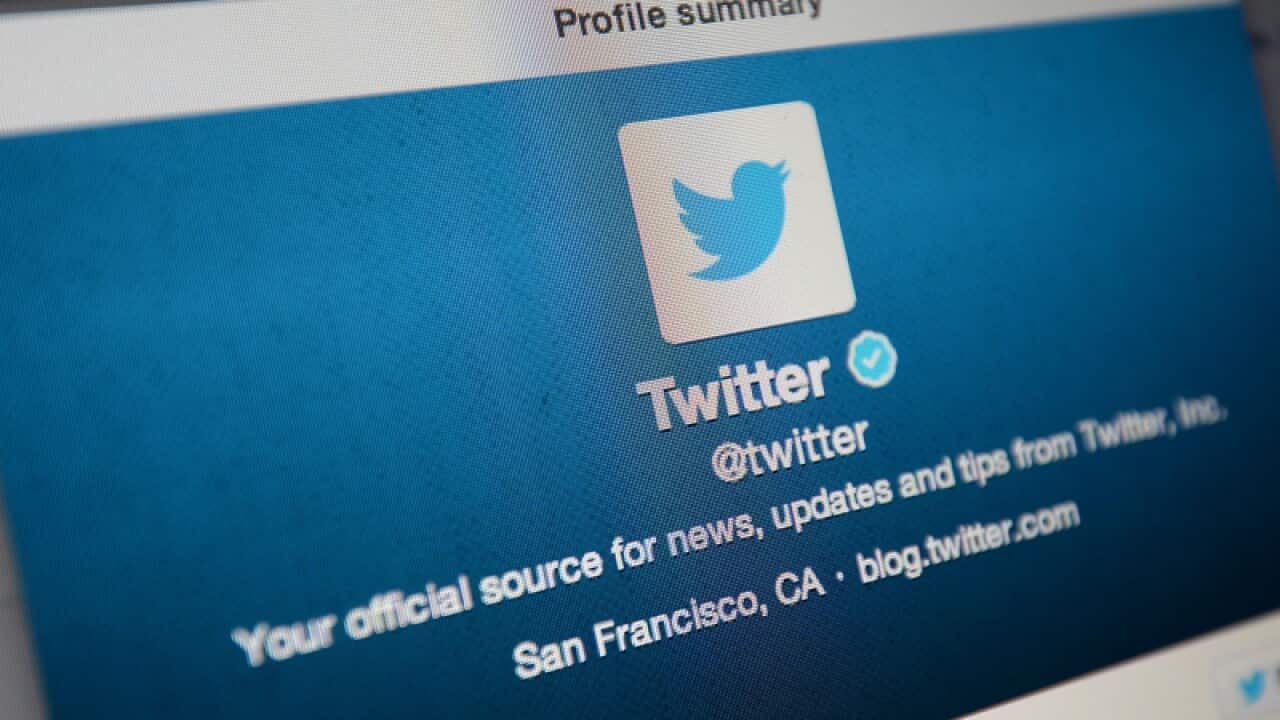 The Twitter application on a computer screen