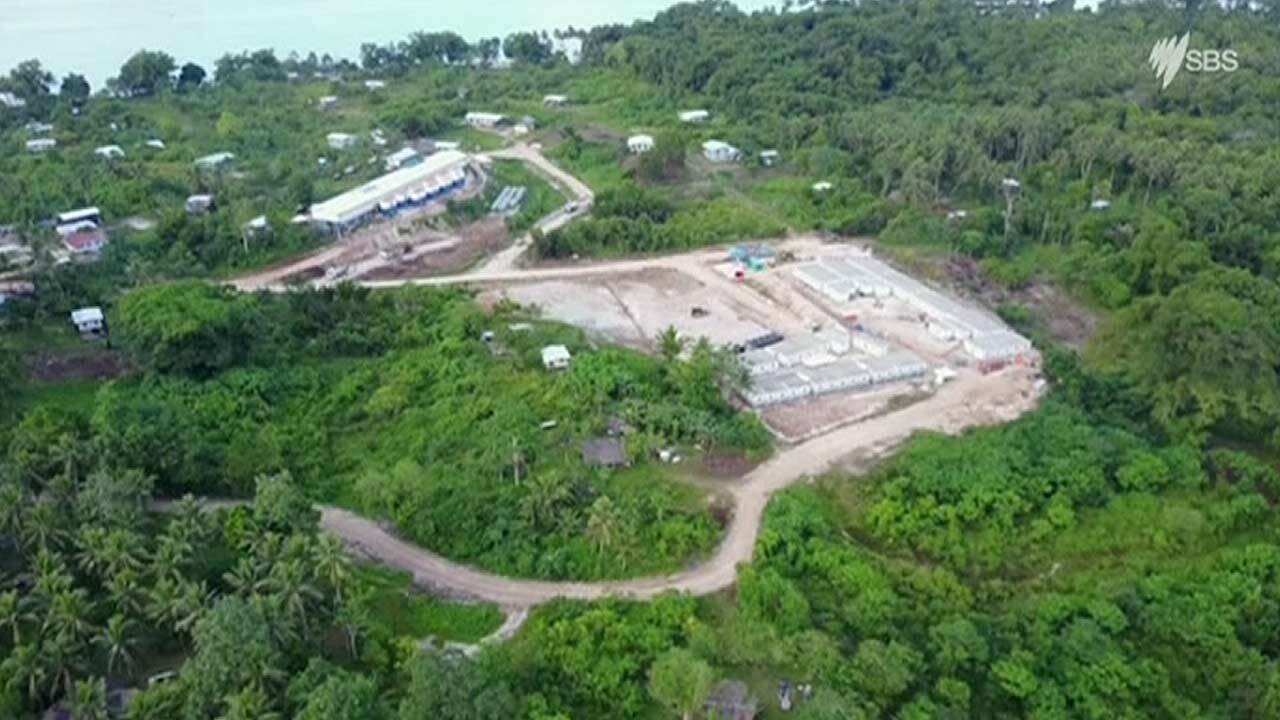 Aerial vision shows the state of the Manus tranist centres expected to house about 400 refugees and the failed asylum seekers.