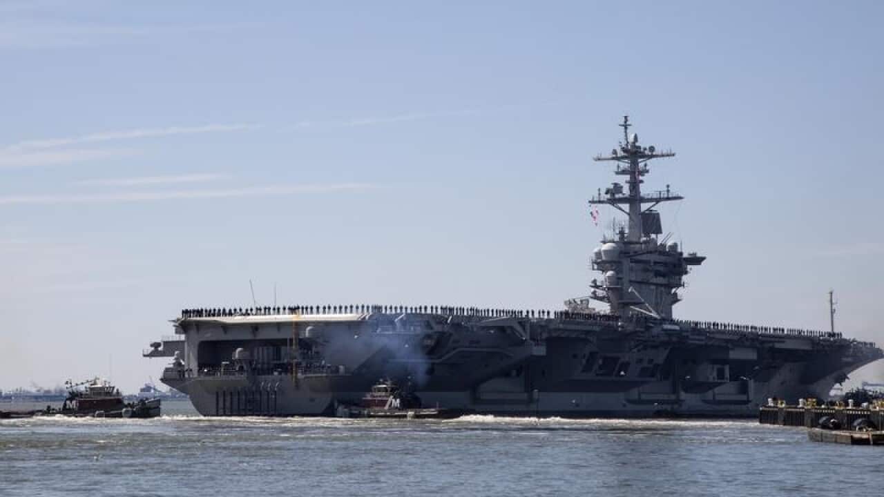 USS Abraham Lincoln deploys from Naval Station Norfolk, in the
