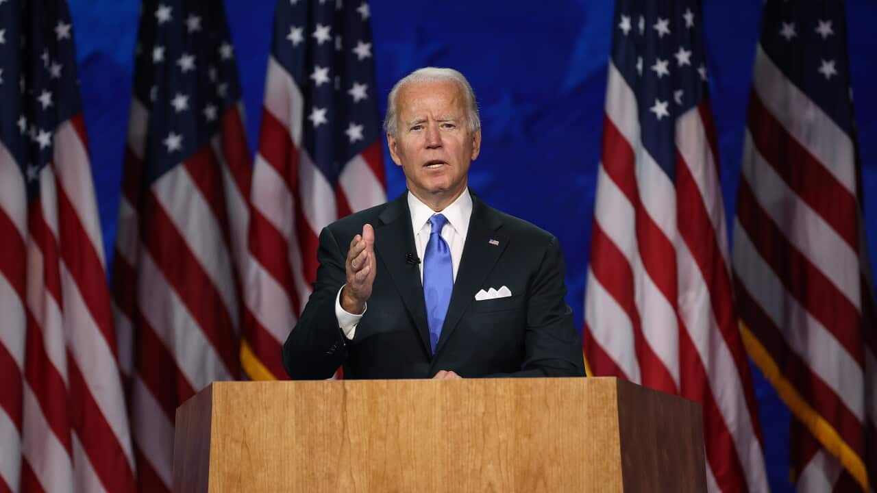 Joe Biden Accepts Party's Nomination For President In Delaware During Virtual DNC