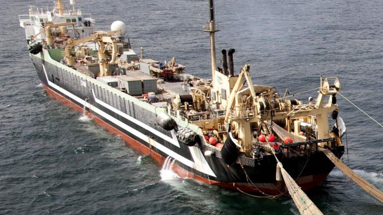 File photo of super trawler MV Margiris.
