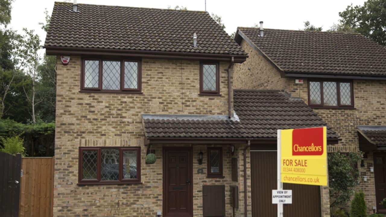 A suburban house for sale in England