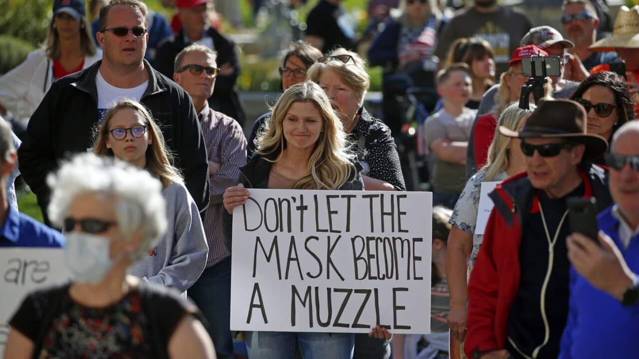 A rally is held in Salt Lake city during the pandemic