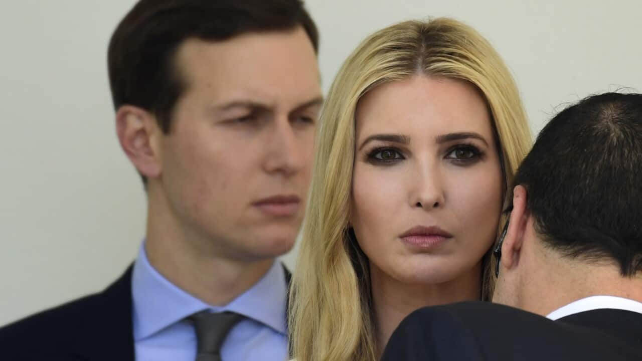 A file photo of Ivanka Trump and her husband White House senior adviser Jared Kushner.