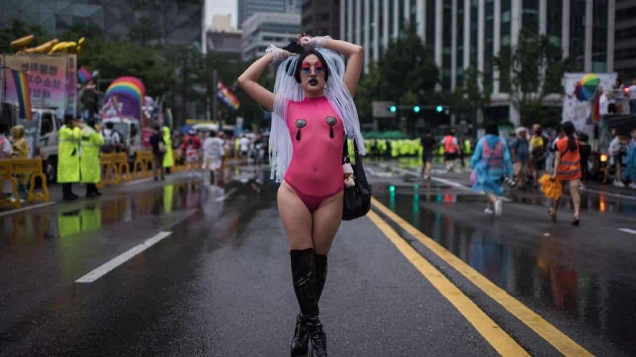 A drag queen in South Korea