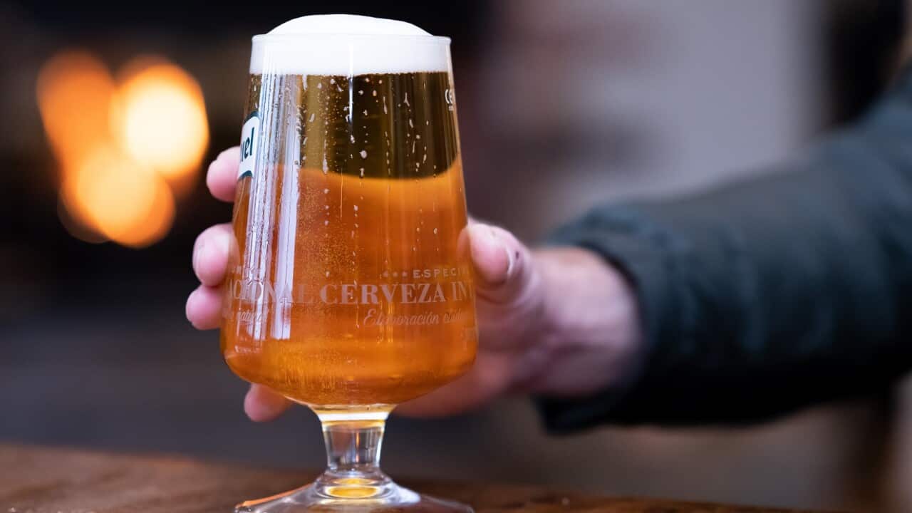 A glass of beer