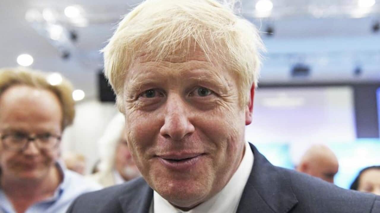 Conservative party leadership candidate Boris Johnson