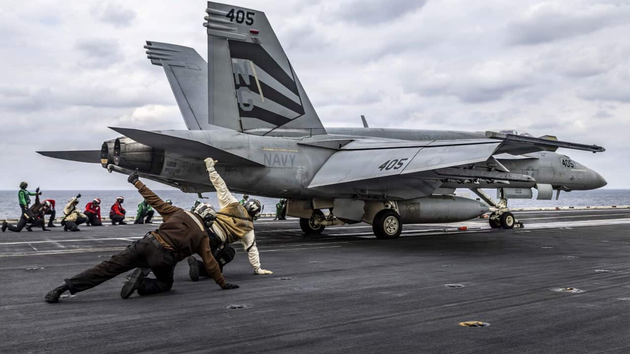 USS Abraham Lincoln conducts routine flight operations in the Arabian Sea