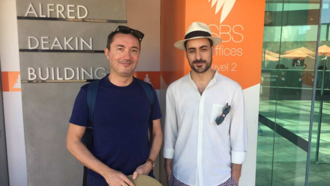 Alberto Triola e Alessio Nelli negli studi della SBS di Melbourne