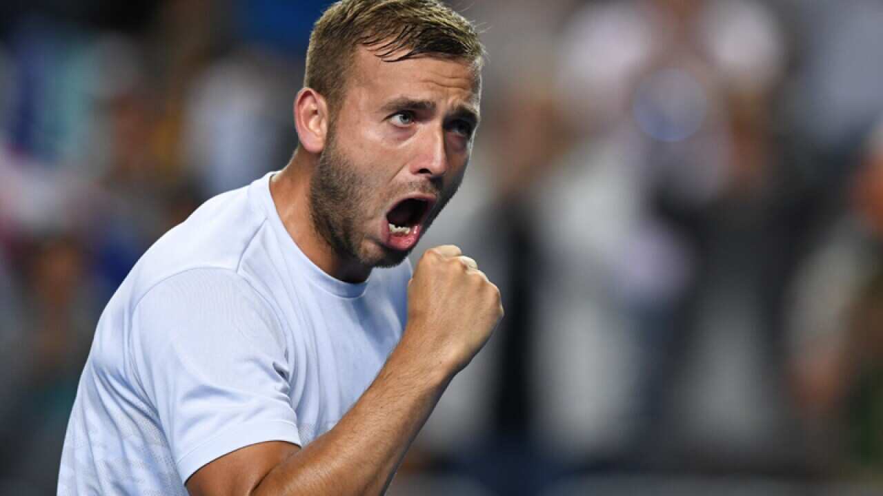British tennis player Dan Evans