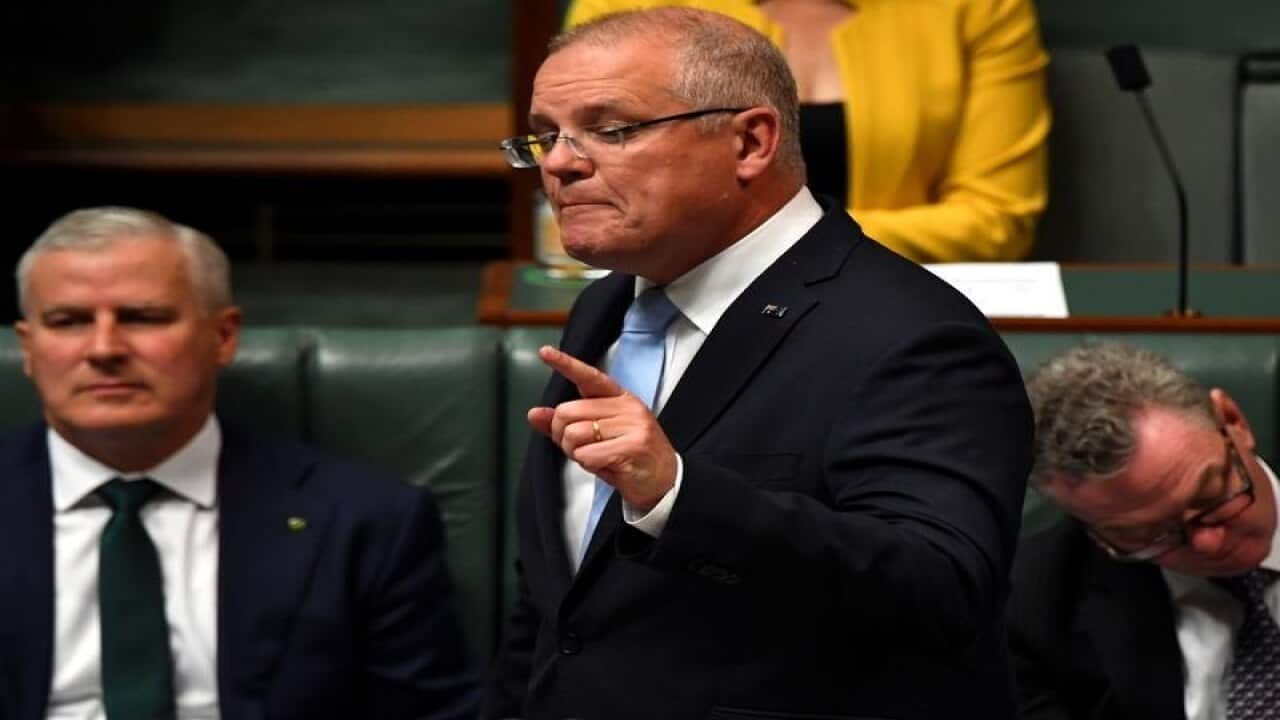 Prime Minister Scott Morrison during Question Time.