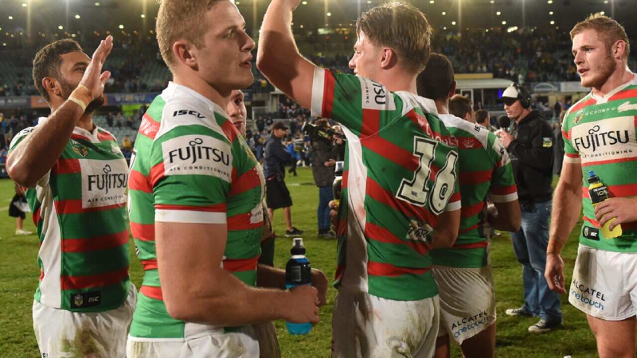 A jubilant Rabbitohs