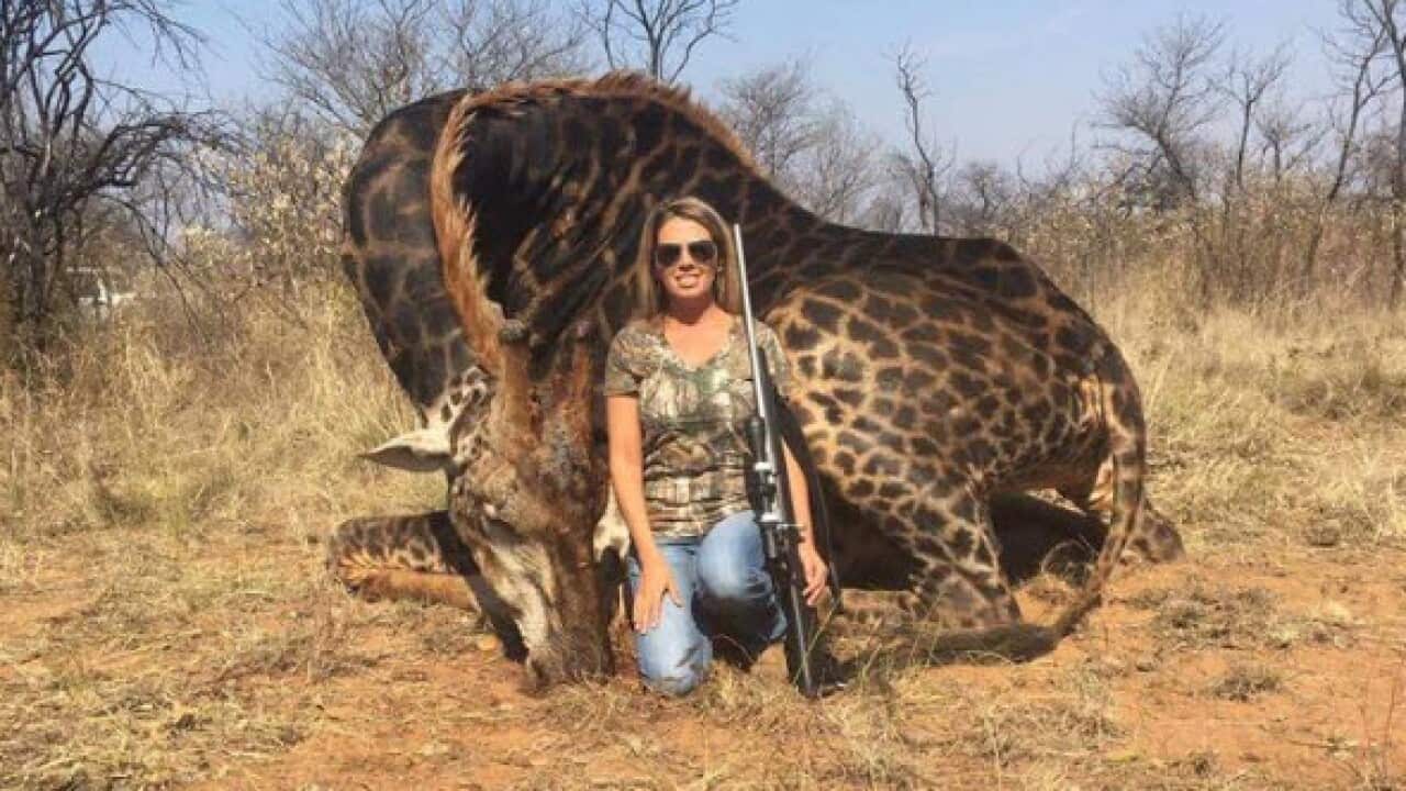 An American hunter is facing backlash for this photo.