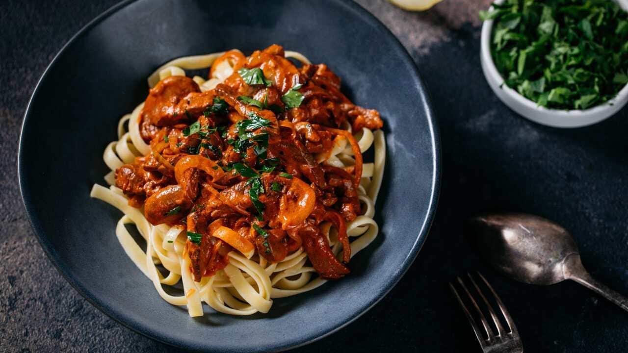 Beef stroganoff