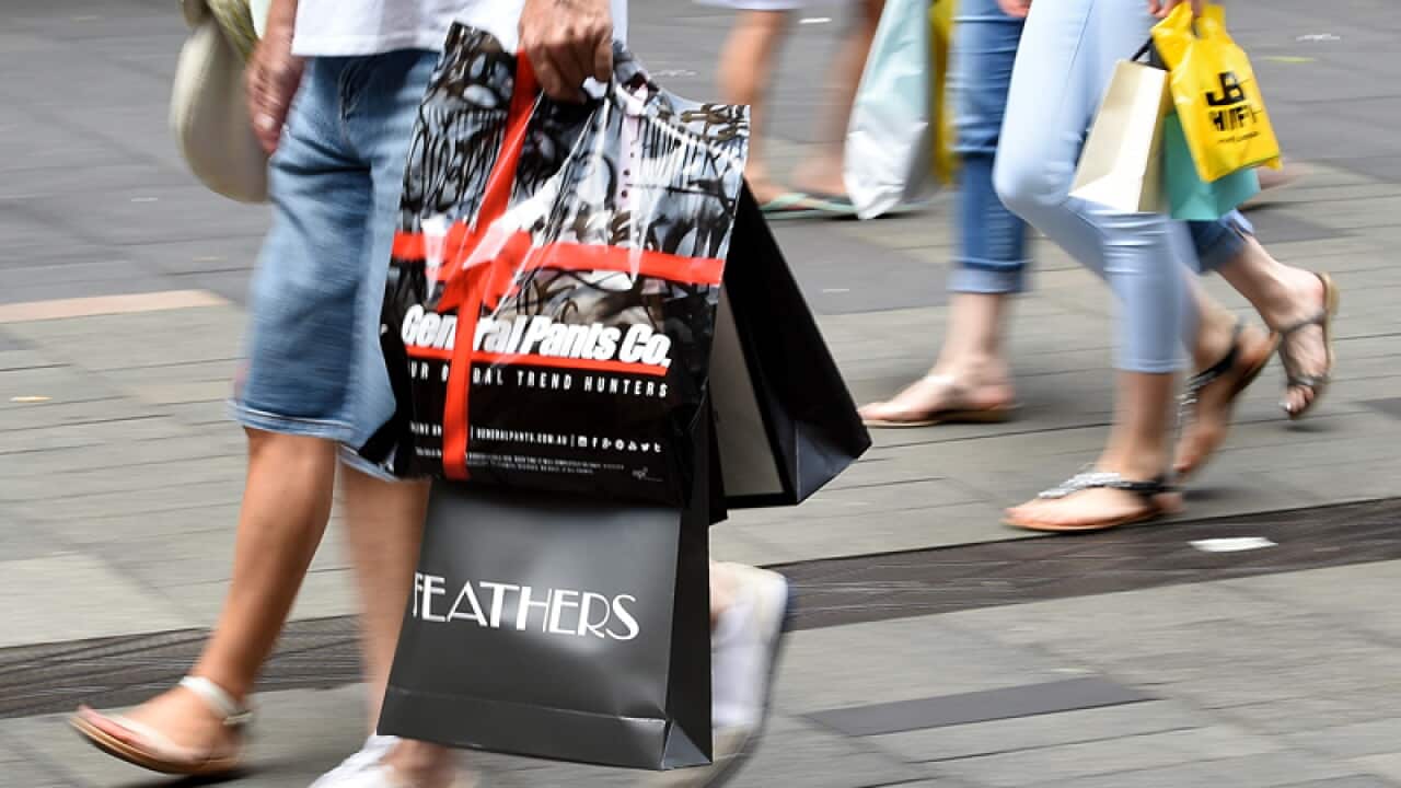 Shoppers ahead of the Christmas rush
