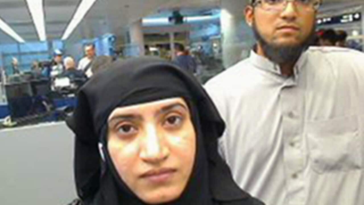 Syed Rizwan Farook (R) and Tashfeen Malik