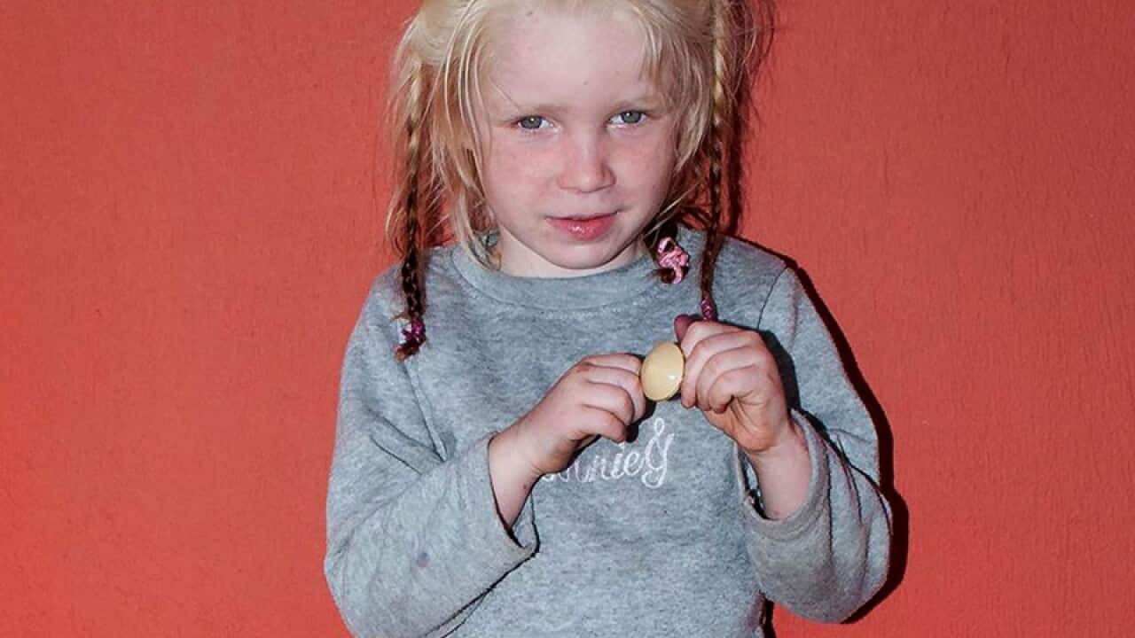 A four-year-old girl found during a routine search of a Roma camp.