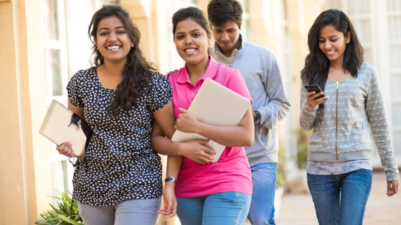 Young Indian female Students at University