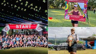 Marathoner Sheryll Quimosing (top right) from the Gold Coast and parkrun enthusiast Camille Punzalan (bottom right) from Brisbane will lead "Takbo para sa Wika" in their communities on August 1, encouraging fellow Filipinos to celebrate and preserve their language while promoting health and fitness through running.