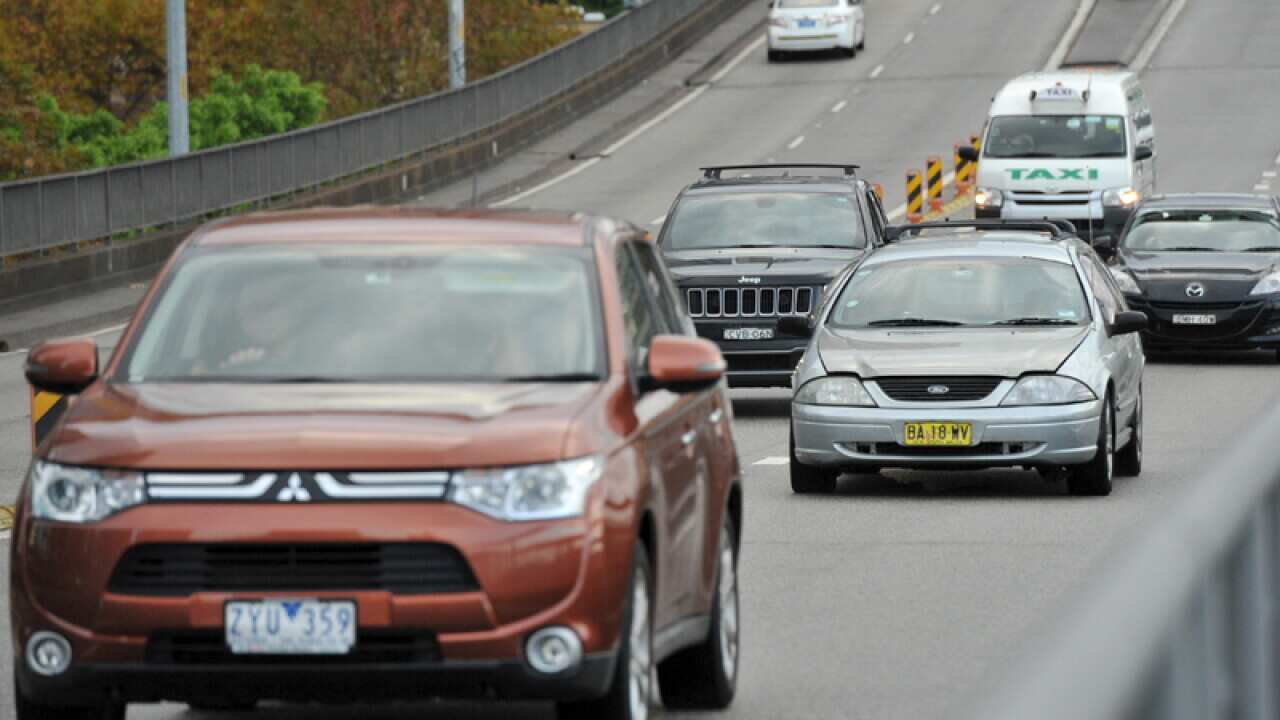 Cars travelling along a motorway