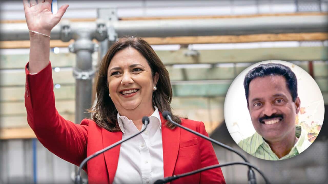 Queensland Premier Annastacia Palaszczuk. Inset: Ethiraj Ravichandran