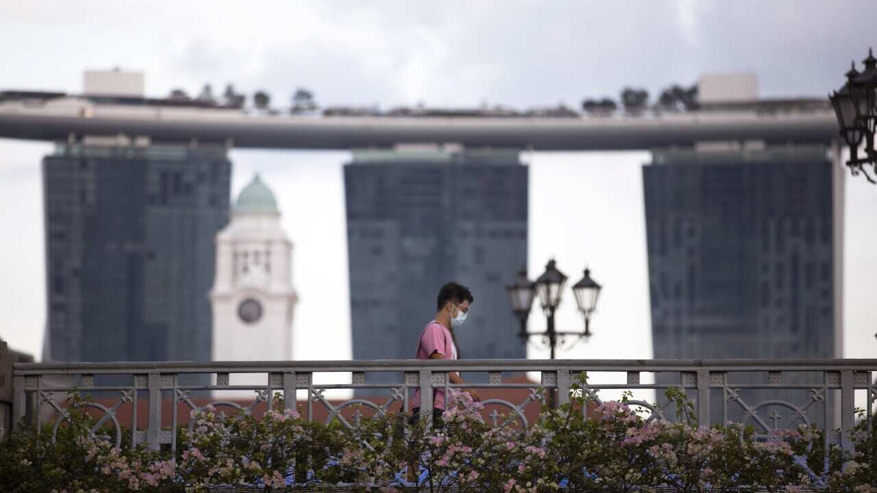 Singapore skyline COVID-19