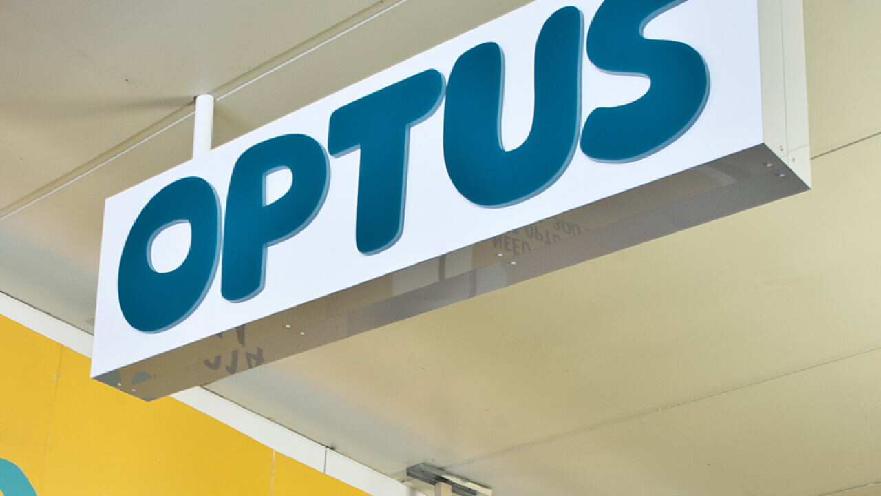 Optus signage.