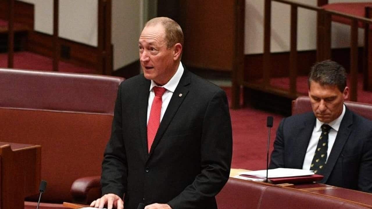 KAP MP Fraser Anning makes his maiden speech in the Senate.
