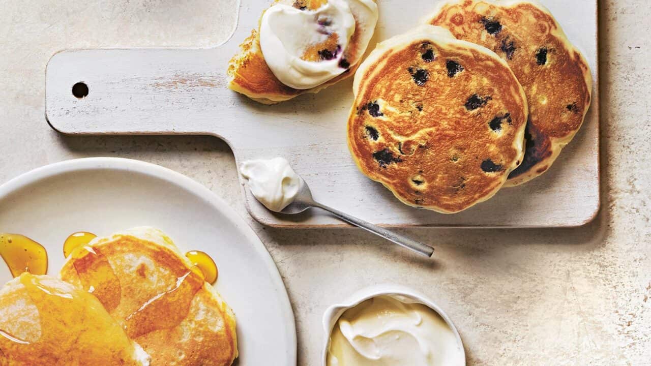 Blueberry pancakes
