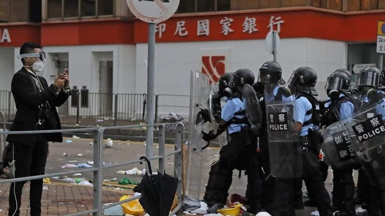 Hong Kong riot police are preparing for more clashes with protesters after days of violence.