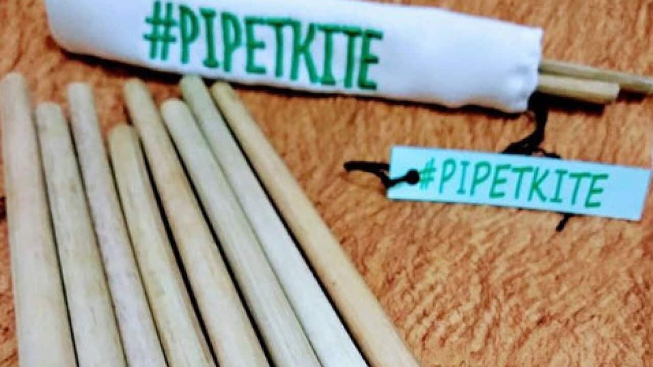 Pipet Kite, environmentally friendly alternative straws.