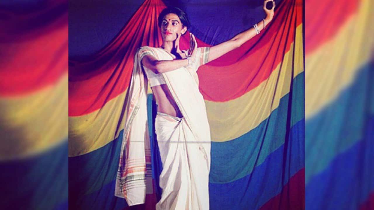 Alex Mathew, performing as Maya the Drag Queen.