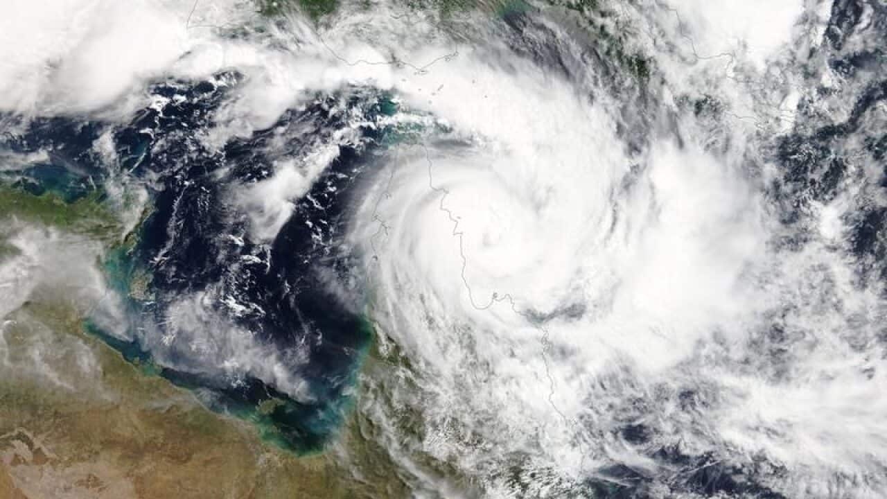 Satellite image of Tropical Cyclone Trevor