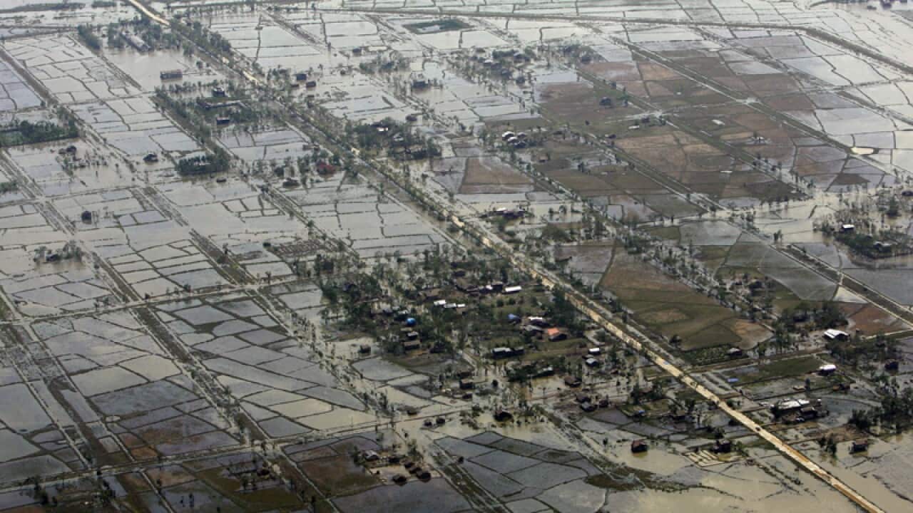 Flooding in Myanmar following Cyclone Nargis