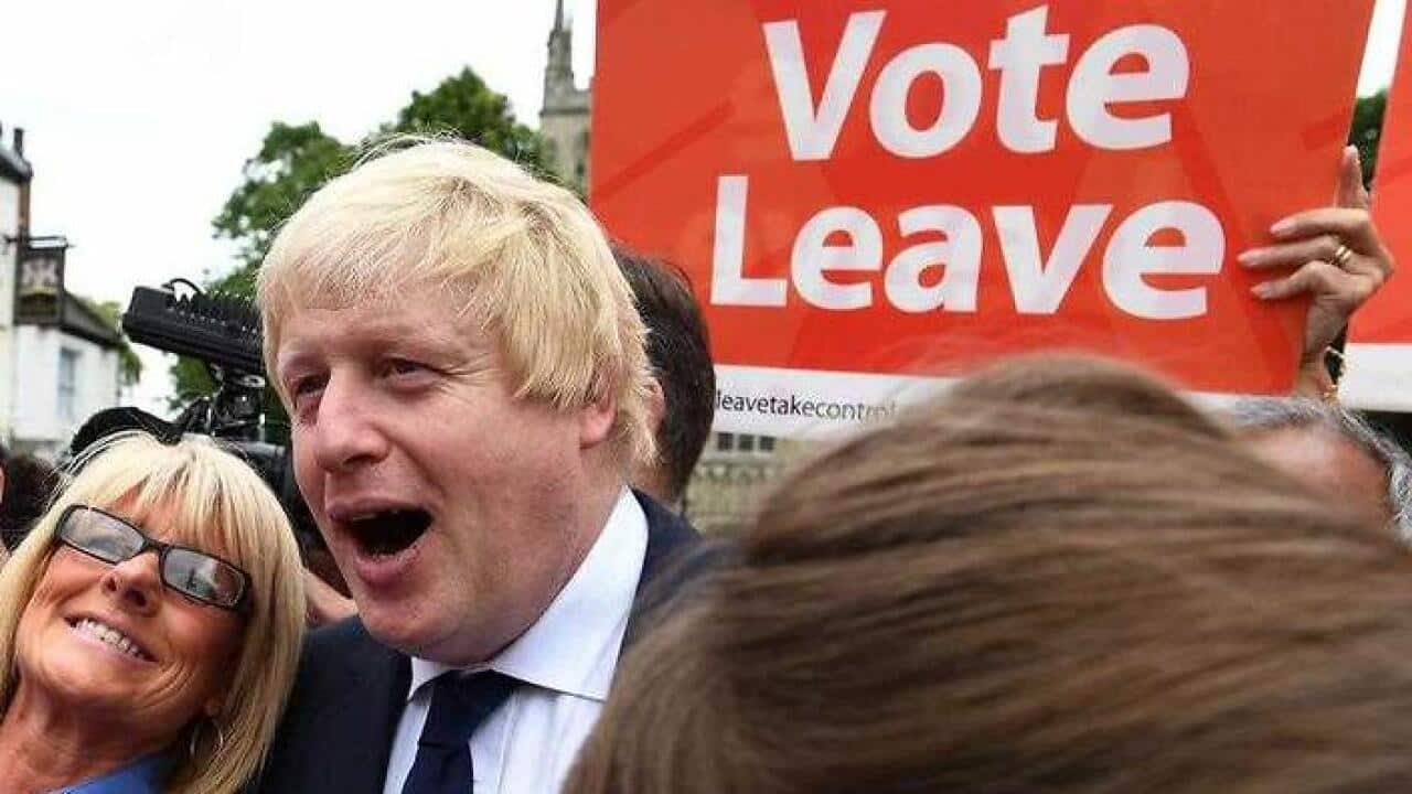 Advocate to exit Europe Boris Johnson. (AAP)