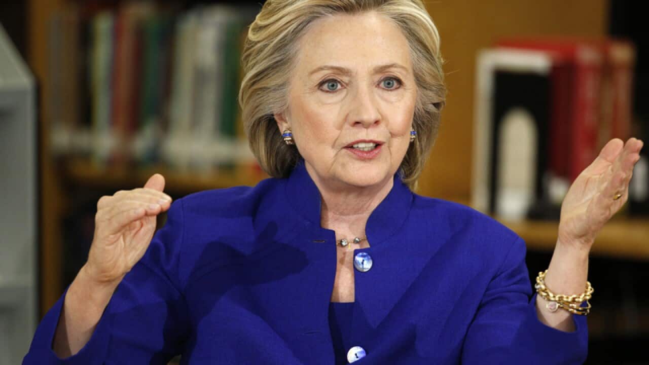 Democratic presidential candidate Hillary Rodham Clinton