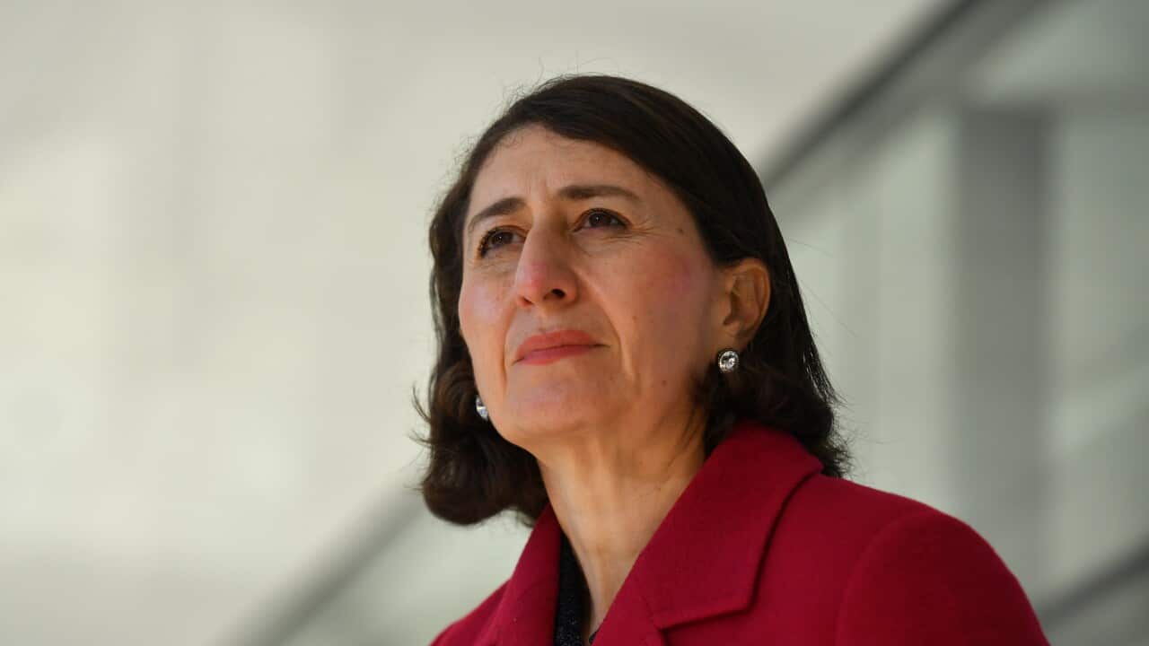 NSW Premier Gladys Berejiklian at a press conference to provide a COVID-19 update in Sydney, Monday, July 5, 2021. (AAP Image/Mick Tsikas) NO ARCHIVING