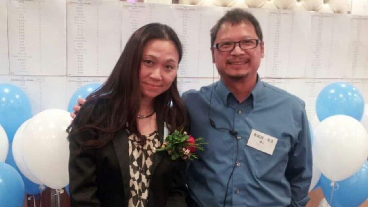 Rebekah Chan (L) and Lee Chiu-leung, social worker