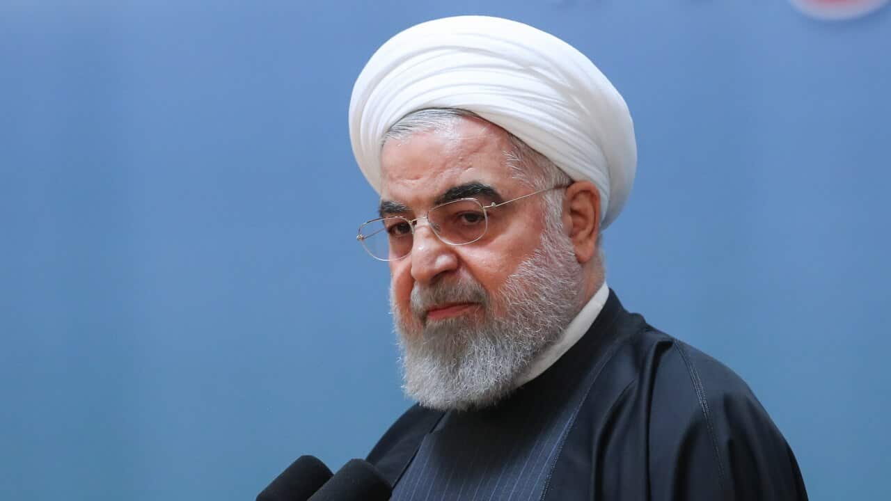 Iranian President Hassan Rouhani delivering a speech this week.