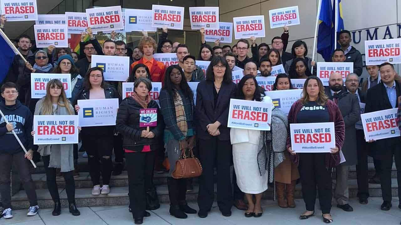 The hashtag "Won't be erased" is trending in the US.