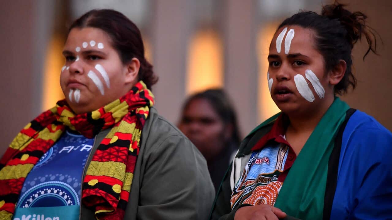 Grandmothers Against Removals (GMAR) supporters mark Aboriginal and Torres Strait Islander Children's Day, Sydney, 2017.