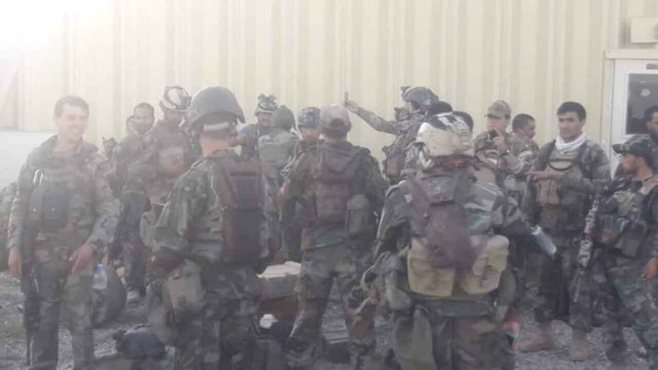 Afghan security forces in Bala Morghab