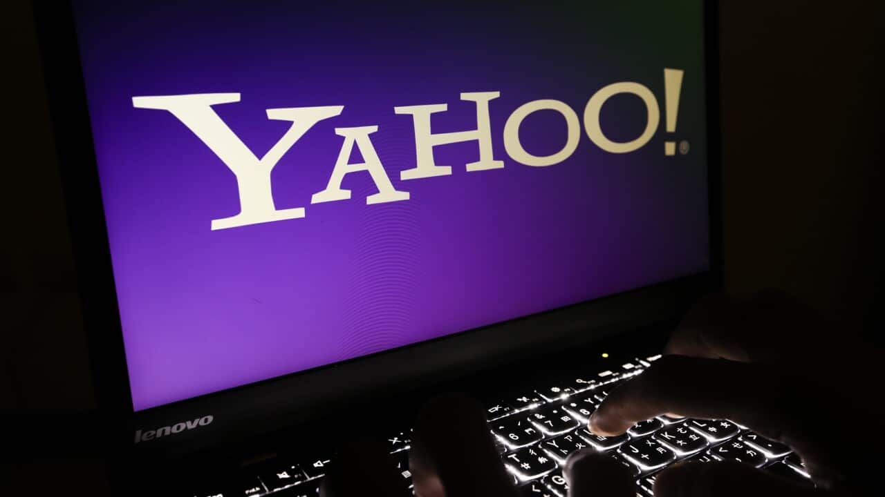 The Yahoo logo is pictured on a computer monitor in Taipei, Taiwan, 23 September 2016.